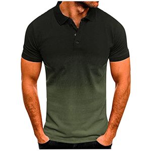 Mens T Shirts Casual Men's Classic short Sleeve Polo Shirt standard-fit printed mens summer shirts short sleeve v neck henley shirt women Breathable outdoor New Year mature Tshirts tee Men's Casual Button-Down Shirts