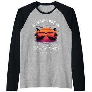 Summer School Season Apparel Co. Summer Break Social Club Beach Vacation Teacher Off Duty Raglan Baseball Tee