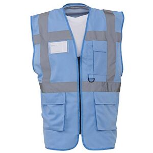 Yoko Hi-VIS Premium Executive/Manager Waistcoat/Jacket (XL) (Sky Blue)