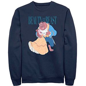 Disney Princesses Vintage Beauty Mens Pullover Crew Fleece, Navy Blue, 4XL Big