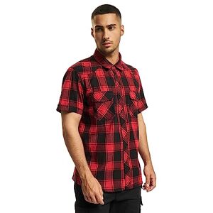 Brandit Checkshirt halfsleeve, Red/Black, 5XL