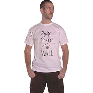 Pink Floyd Men's Wall & Logo T-Shirt, White, X (Size:X-Large)