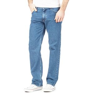 Shoponline Shop Online Men's Straight Leg Heavy Duty Cotton Jeans Casual Classic Trouser Zip Fly Belt Loop Pant Plain Denim Wash (36W / 29L, Light Blue)