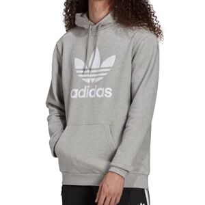 adidas Originals Hoodie Trefoil Hooded Sweatshirt Classic Grey Heather/White H06669 New (as8, alpha, 4x_l, regular, regular)