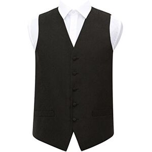 DQT New Men's Paisley Black Waistcoat - 50