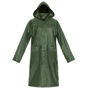 BWOLF POSEIDON Men's Raincoat Waterproof Long Rain Jacket Outdoor Reusable Rainwear with Hood, Green, M
