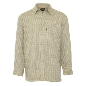 Walker and Hawkes - Men's Champion Fleece Lined Cartmel Country Shirt - Stone - 2X-Large (46'')
