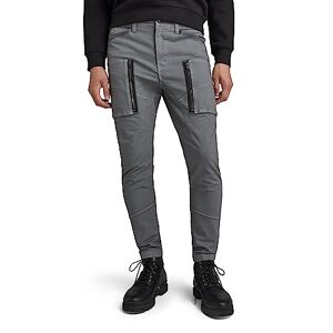 G-STAR RAW Men's Zip Pocket 3D Skinny Cargo Pants, Grey (axis D21975-D504-5781), 35W / 32L