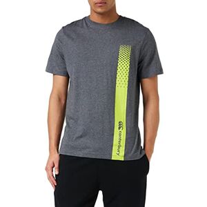 Canterbury Men's Organic Cotton T-Shirt, Grey/Lime Green, XXL