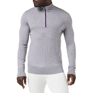 A|c Sport Active Cashmere Men's A C Sport Performance Quarter Zip top Cardigan Sweater, Light Grey, Medium