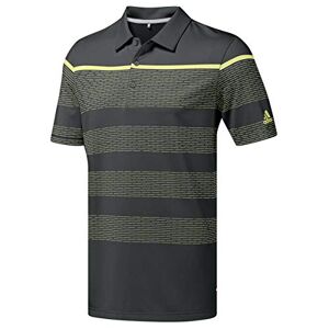adidas Men's Ultimate 365 Dash Stripe Polo Shirt, Grey (Gris Oscuro/Amarillo Dz0520), Small