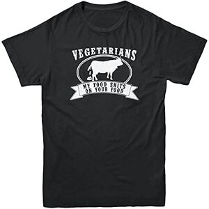 Men's Vegetarian My Food Sh*ts On Your Food Meat Lover Bacon BBQ Funny Men's T-Shirt Black L