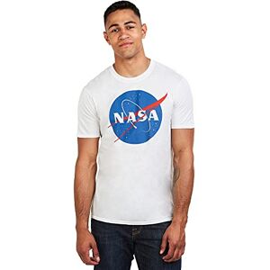 Nasa Men's Circle Logo T-Shirt, White (White White), Small (Size:Small)