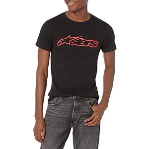 Alpinestars Men's Blaze Classic Tee Regular Fit Short Sleeve Casual Shirt, Black (Black/Red), XX-Large