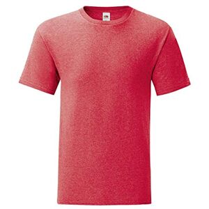 Fruit of the Loom iconic T-shirt, sizes S - 5XL, Vintage red mottled, L