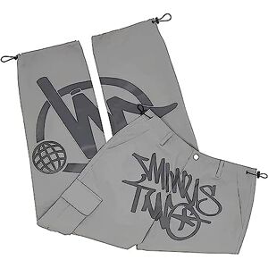 sPeesy Minus Two Cargo Trousers, Trousers Minus Two Straight Trousers Street Pocket High Waist Printed Hip Hop, Unisex Y2K Trousers, Overalls Minus Two Jogging Bottoms, Y2K Cargo Jeans Baggy Pants ( C