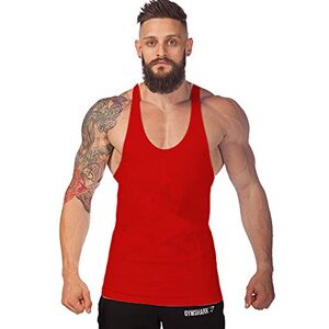 Letuwj Men`s Racer Back Tank Top Sleeveless Camis Muscle Vented Vest Red XL