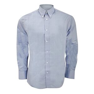 Kustom Kit Mens Long Sleeve Tailored Fit Premium Oxford Shirt (16.5inch) (Light Blue)