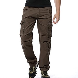 FLYF Mens Cargo Trousers Multi Pockets Combat Work Trousers Casual Outdoor Pants