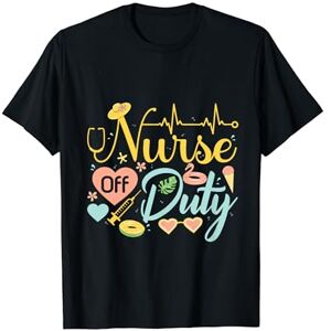 Summer Fun For Rns & Nps Nurse Off Duty Funny Summer Beach Holiday For NP RN Nurses T-Shirt