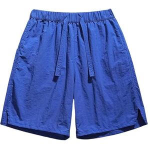 DULAI Summer Men Cargo Shorts, Baggy Breathable Jogging Shorts Thin Hawaiian Beach Shorts With Elastic Waist Outdoor Casual Sport Shorts For Fishing Hiking Blue M