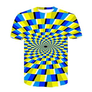 Generic Men's Fashion 3D Print T Shirts Funny Graphics Pattern Crewneck Short Sleeve Tees Valentines Day Shirt Men Yellow