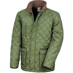 Result Mens Cheltenham Gold Fleece Lined Jacket (Water Repellent & Windproof) (S) (Olive)