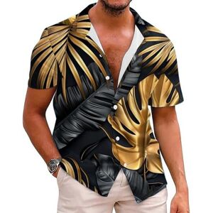 HAOLEI Hawaiian Shirts for Men UK Sale Clearance, Mens Short Sleeved Shirts Summer Floral Printed Lapel Shirts Regular Fit Casual Holiday Beach Flower Shirt Lightweight Button Down Loose Top S-5XL