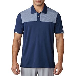 adidas Men's Climachill Heather Block Competition Polo Shirt - Dark Blue, Small