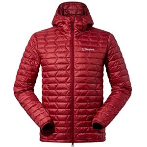 Berghaus Men's Cuillin Synthetic Insulated Hooded Jacket, Extra Warm, Lightweight Design, Red Dahlia/Syrah, S