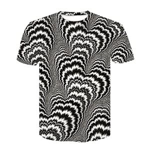 Generic Men's Fashion 3D Print T Shirts Funny Graphics Pattern Crewneck Short Sleeve Tees Valentines Day Shirt Men Grey