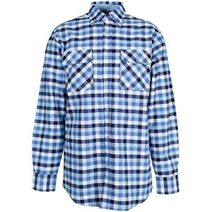 Planam Size 49/50 480049 Hemd "Country" Long Sleeve Shirt - Blue Checked