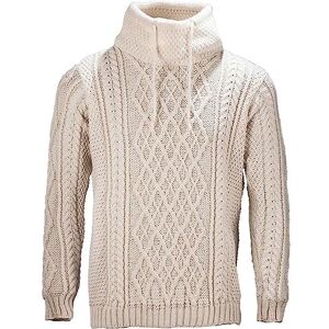 WALKER AND HAWKES - Men's Merino Wool Blackburne Jumper w/Drawstrings - Pearl - Medium