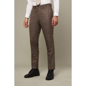 Burton Skinny Fit Neutral Check Suit Trouser