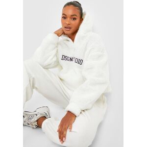 boohoo Tall Premium Borg Half Zip Oversized Hoodie