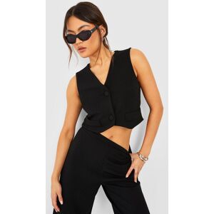 boohoo Jersey Crepe Fitted Waistcoat