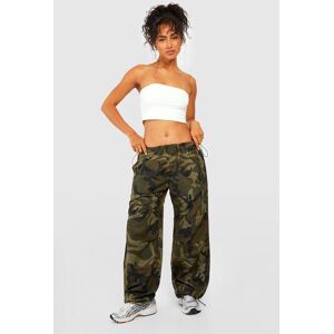 boohoo Camo Shell Parachute Cargo Pants