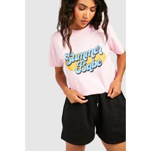 boohoo Oversized Summer Babe Print T-shirt