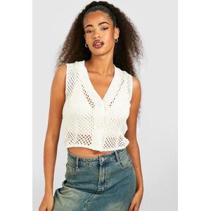 boohoo Crochet Knitted Waistcoat