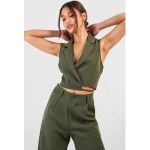 boohoo Tailored Tie Waist Waistcoat