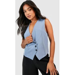 boohoo Petite Tailored Asymmetric Waistcoat