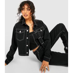 boohoo Contrast Stitch Denim Jacket