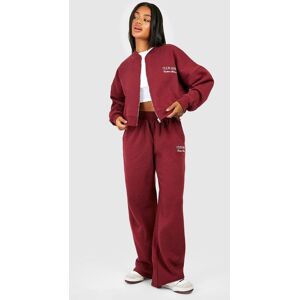 boohoo Club 1988 Embroidered Zip Bomber Straight Leg Tracksuit