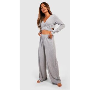 boohoo Wide Leg Soft Touch Jersey Trouser