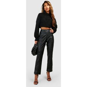 boohoo Leather Look Skinny Trouser