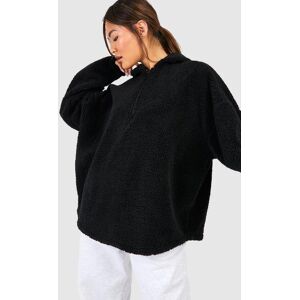 boohoo Borg Oversized Half Zip Hoodie