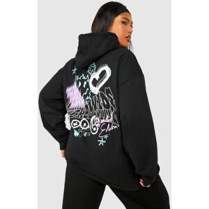 boohoo Plus Worldwide Limited Edition Graffiti Hoodie