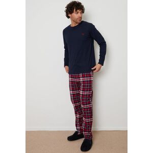 Threadbare 'Flint' Cotton Blend Check Pyjama Set