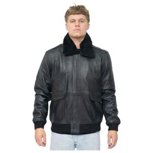 Infinity Leather Mens Air Force A2 Cowhide Bomber Jacket-Montreal - Black - Size 5xl