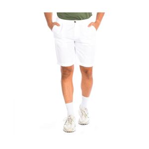 La Martina Mens Bermuda Shorts With Straight Cut Hem Tmb004-Tl121 - White Linen - Size 34 (Waist)